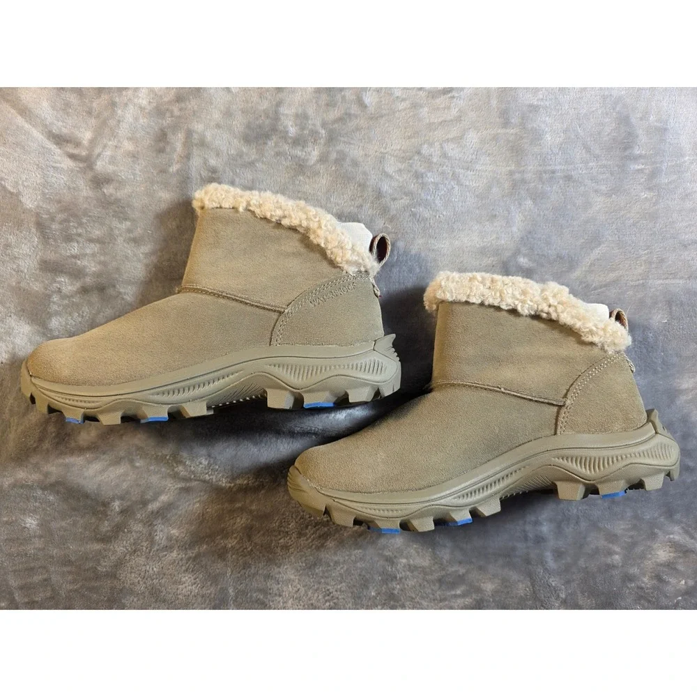 Merrell Icepack 2 Bluff Polar WP Womens 5 Camel Waterproof Faux Fur Suede Boots